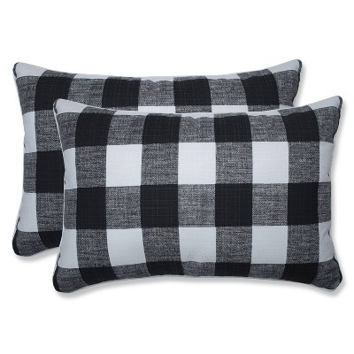 2pk Oversize Anderson Rectangular Throw Pillows Black - Pillow Perfect