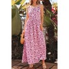 Amaryllis Women's Floral Print Sleeveless Maxi Dress with Flowy Silhouette Smocked Waist - 2 of 4