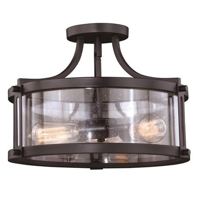 Vaxcel Holbrook 3 - Light Flush Mount in  Noble Bronze