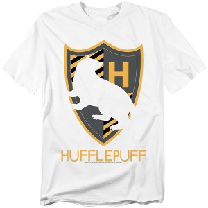 Harry Potter Hufflepuff Silhouette Crest Adult T-Shirt - 1 of 4