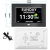 Aoibox 7 Inch Digital Clock for Seniors with Large Display, 12 Alarms, 3 Display Modes, Auto DST, Day and Date, High Contrast, Wall or Desk Use - 2 of 4