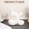 Unique Bargains Ceramics Abstract Modern Decorative Sphere Ornament White - 2 of 4