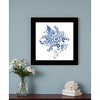 HomeRoots Floral Calligraphy Sketches Black Framed Print Wall Art - 2 of 4