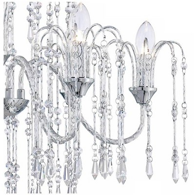 Vienna Full Spectrum Chrome Crystal Rain 6-Light Chandelier