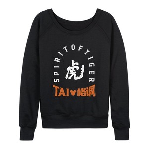 Women's - Disney - Year of the Tiger Lightweight French Terry Wide Neck Long Sleeve Shirt - 1 of 4