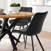 Kourtney Modern Custom-made Faux Leather Side Chair With Black Legs (Set of 4) - The Pop Home - 2 of 4