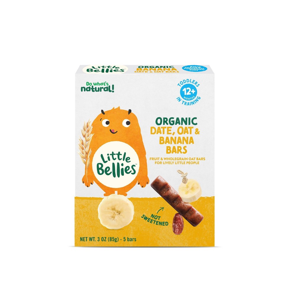 Little Bellies Organic Date Oat and Banana Bars Baby Snacks - 3oz