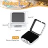 Unique Bargains Stainless Steel Glass Top Lid Jewelry Gemstone Display Box 1.6" x 1.6" - 2 of 4