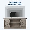 Jojoka Farmhouse TV Stand and Entertainment Center for TV Up to 65 Inches with Sliding Barn Doors - 2 of 4
