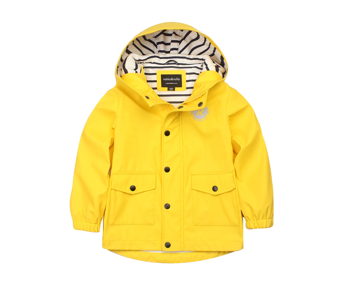 Куртки Rokka&Rolla Waterproof Rain Coats Rubberized Jackets-Lemon Chrome для мальчиков — фото 7