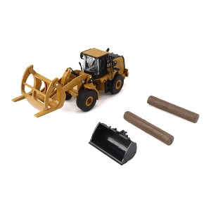 1/64 CAT 950M Wheel Loader with Log Fork, Bucket & Logs by Diecast Masters 84681CS - 1 of 4