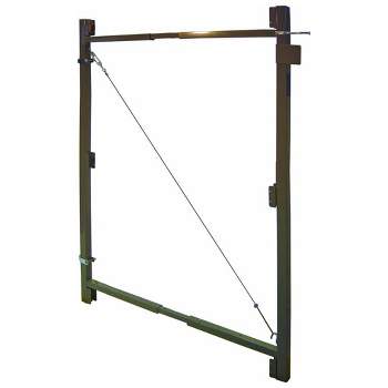 Adjust-A-Gate AG36-3 Steel Frame Anti Sage Gate Building Kit, 36 to 60 Inches Wide Opening Up To 7 Feet High Fence, Black Finish