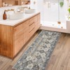 Trellis Area Rug, Washable Vintage Floral Print, Non-Slip Indoor Carpet for Entryway, Living Room, Bedroom, Laundry Room - 3 of 4