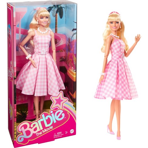 Barbie The Movie Collectible Doll Margot Robbie As Barbie In Pink Gingham Dress Target