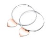 Guili Sterling Silver Heart Hoop Earrings in Two-Tone Design, Perfect for Adding a Romantic Touch to Any Outfit for Special Moments - 2 of 3
