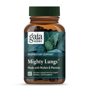 Gaia Herbs Mighty Lungs - Lung Support Supplement to Help Maintain Overall Lung & Respiratory Health - 60 Vegan Liquid Phyto-Capsules - 1 of 4