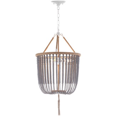 Angie 18" Grey Acrylic Beaded Pendant Light