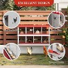 Chicken Nesting Box, 8 Holes Nesting Boxes with Bracket Legs, Easy Egg Collection, Easy Cleaning, Chicken Laying Boxes for Chicken Coop Hens, Red - 2 of 4