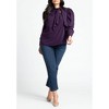 ELOQUII Women's Plus Size Drape Front Blouse - 4 of 4