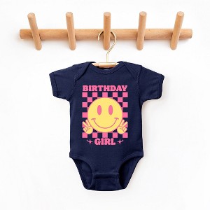 The Juniper Shop Birthday Girl Checkered Baby Bodysuit - 1 of 3
