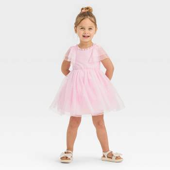 Toddler Girls' Foil Tulle Dress - Cat & Jack™ Pink