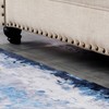 HomeRoots 5' X 7' Blue and Yellow Abstract Printed Washable Non Skid Area Rug - 4 of 4