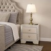 Royal Hampton Nightstand with 2 Drawers, Built-In Charging Port, Ivory Wood - 2 of 4