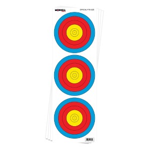 Morrell FITA Recurve Bullseye Paper Shooting Targets, 17 x 17-Inch Sheets, for Indoor or Outdoor Ranges, Made with Wood-Free Printed Paper, 100 Count - 1 of 3