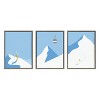 Kate and Laurel Sylvie Downhill Skier Framed Canvas Art Set By Rocket Jack, 3 Piece 18x24, Gray - 2 of 4