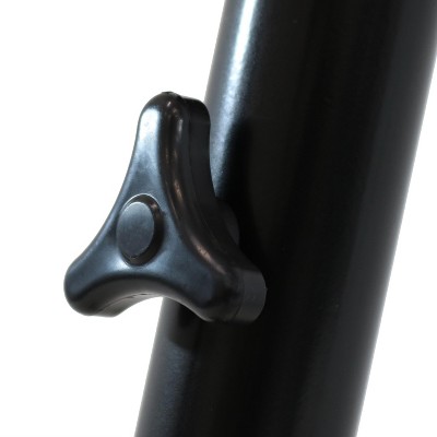 Adjustable Black Powder-Coated Steel Hammock Chair Stand