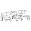 VisioGear Outdoor Sectional Sofa Set, Patio Seating Group, Outdoor Conversation Set with Cushions for Patio, Backyard, Garden, Grey, 126"*53.5"*26" - 3 of 4
