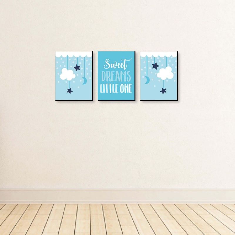 Big Dot of Happiness Baby Boy - Blue Nursery Wall Art and Kids Room Decorations - Gift Ideas - 7.5 x 10 inches - Set of 3 Prints, 3 of 8