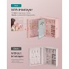 Book-Style Travel Jewelry Box with Mirror, Portable Organizer Case with Pocket and Interlayer, Jelly Pink - 3 of 4