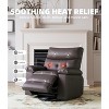 27" Oversized Recliner with Heat & Massage – 360° Swivel & Manual Rocking, Remote Control for Living Room, Bedroom - 4 of 4