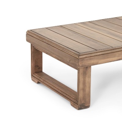 Westchester Brown Acacia Wood Rectangular Outdoor Coffee Table