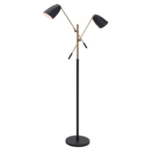 Light Bulb Matte Black Brass Zm, Matte Black Modern Floor Lamp
