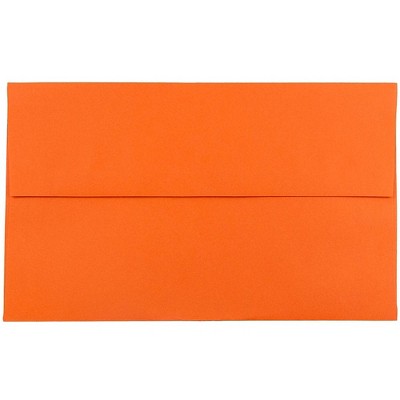 JAM Paper A10 Colored Invitation Envelopes 6 x 9.5 Orange Recycled 95922