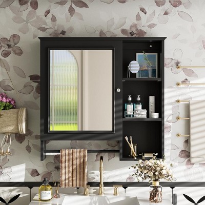 Wall Mounted Medicine Cabinets with Large Mirror Door and Adjustable Shelves