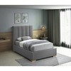 Meridian Furniture,Pierce Linen Textured Fabric Bed - 2 of 4