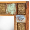 vidaXL Mirror with Buddha Cladding 19.7"x19.7" Solid Reclaimed Wood - 4 of 4