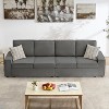 Modular Sectional Sofa, U/L-Shaped Couch w/ Removable Cover, Modern Convertible Deep Seat Sofa, Comfy Cloud Sleeper Sofa Couch for Living Room&Office - 4 of 4