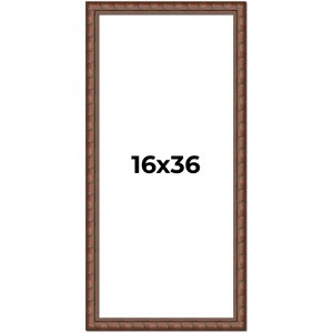 PosterPalooza | 16x36 Modern Bamboo Picture Frame, UV Acrylic, 5 Finishes - 1 of 4