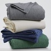Tribeca Living Yarn Dyed Organic Cotton/Wool Oversized Blanket - 3 of 4