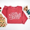 Simply Sage Market Women's  Garment Dyed Graphic Sweatshirt Retro Let It Snow - 3 of 3