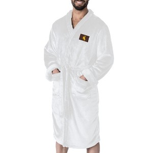 Wyoming Cowboys NCAA White Out Silk Touch Robe Large/XLarge - 1 of 4