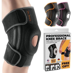 DR. BRACE ELITE Knee Brace with Side Stabilizers & Patella Gel Pads for Maximum Knee Pain Support and fast recovery for men and women - 1 of 4