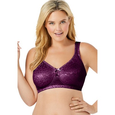 Comfort Choice Women's Plus Size Jacquard Wireless Bra