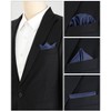 INSPIRE CHIC Men's Solid Color Classic Little Grid Textured Wedding Pocket Squares - 4 of 4