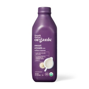 Organic Sweet Cream Flavored Coffee Creamer - 32fl oz - Good & Gather™ - 1 of 3