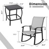 Celebalcony 3 Piece Outdoor Furniture Rocking Patio Set Light Gray - 3 of 4